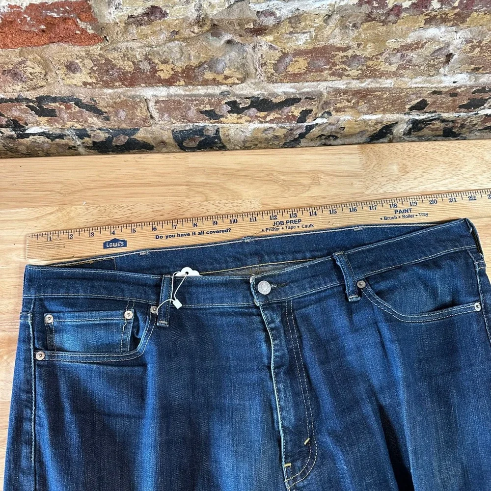 Levis 513 Jeans Blue Slim Straight Leg Denim Mens 38x32